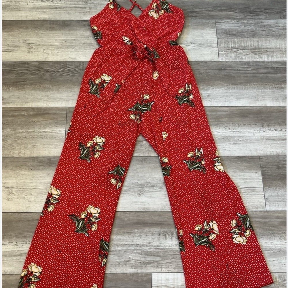 Socialite Floral polka dot jumpsuit - Size L - Picture 5 of 10